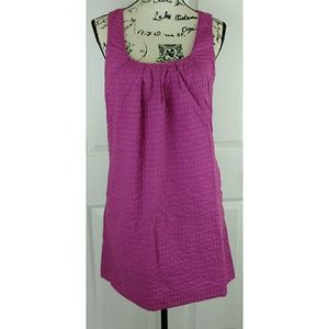 J. Crew pink-purple quilted dress with pockets